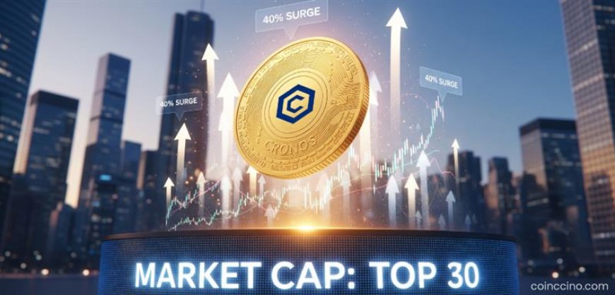 Cronos (CRO) Surges Around 40% After Major News Boosts Market Capitalization Into Top 30